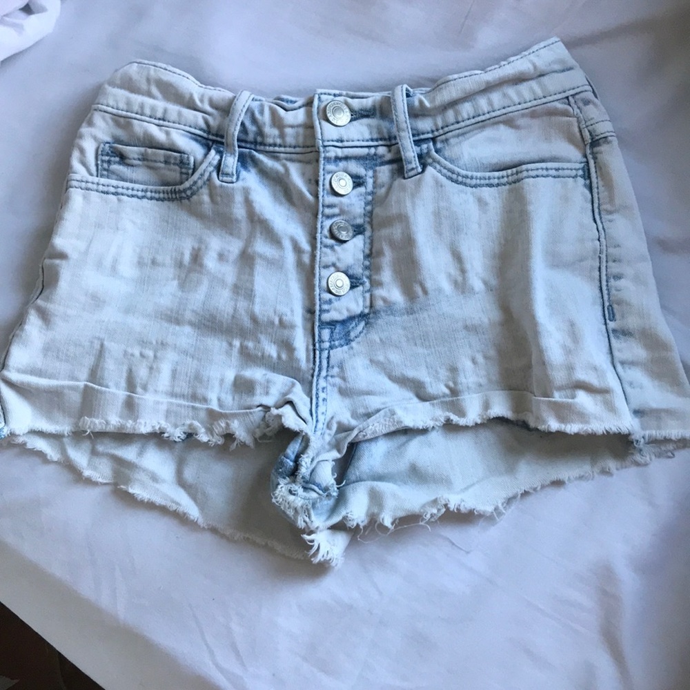 High waisted jean shorts